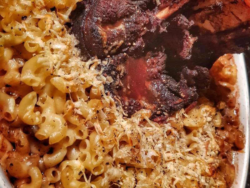 Beef shin mac n cheese