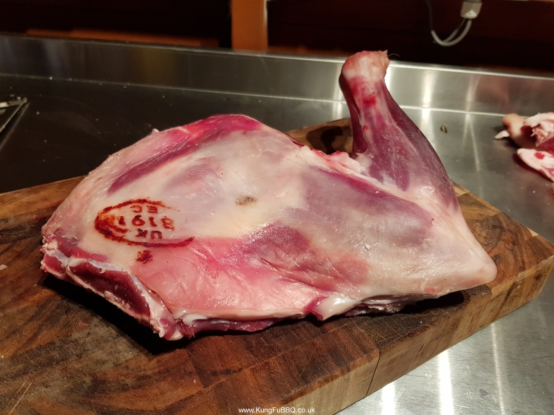 butchery, half a goat