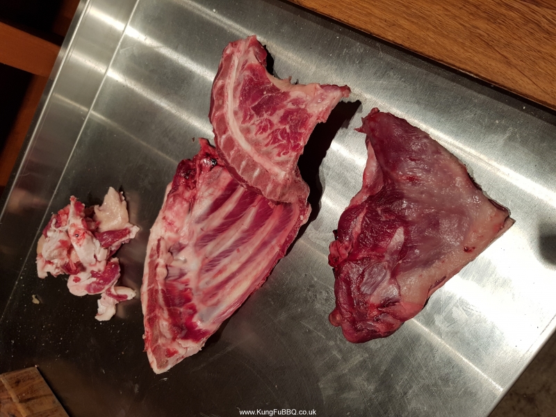 butchery, half a goat