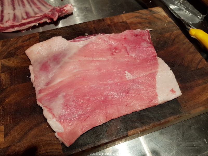 butchery, half a goat