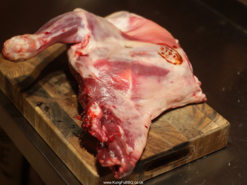 butchery, half a goat